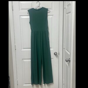Green Sleeveless Jumpsuit
